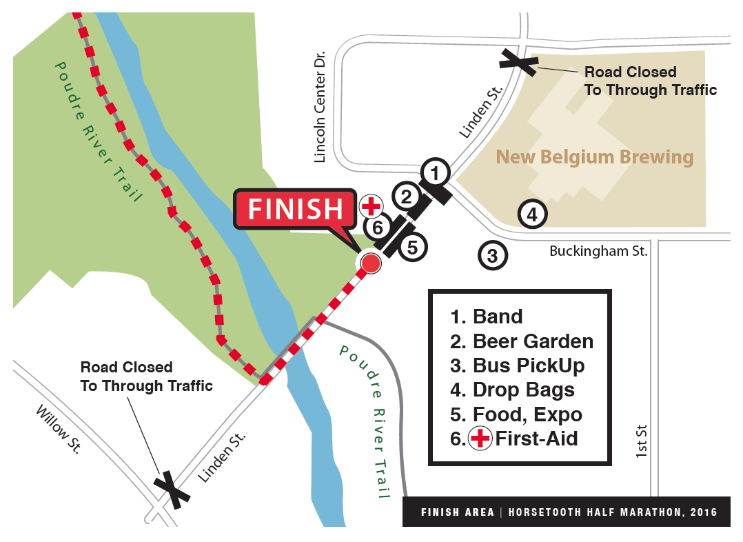 Horsetooth Half Marathon Finish Area Map